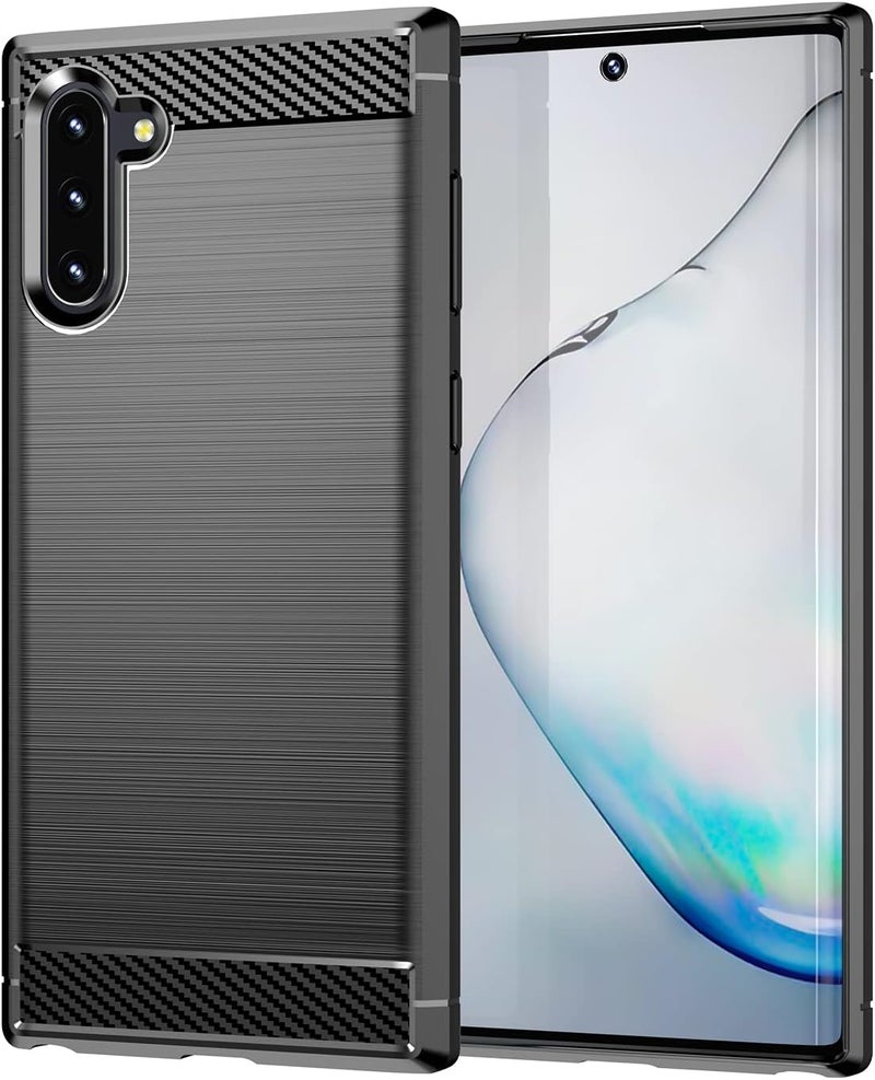 Aikcks for Samsung Galaxy Note10 Phone case, Shockproof, Scratch Resistant Carbon Fiber Jacket, Soft TPU, for Galaxy Note10 case (Black,) - Image 1